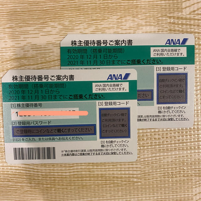 ANA 株主優待券　2枚 その他のその他(その他)の商品写真