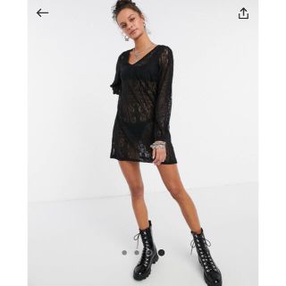 エイソス(asos)のイギリス購入　asos シースルー　ワンピ　チュニック (ミニワンピース)