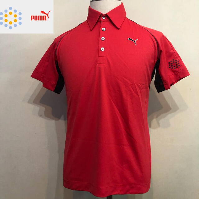 プーマ ゴルフ スポーツ ポロシャツ レッド Mサイズ
