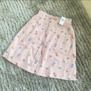 ギャップキッズ(GAP Kids)の新品　gap ギャップ　スカート　ピンク　100 花柄　花　フラワー　ひざ丈(スカート)