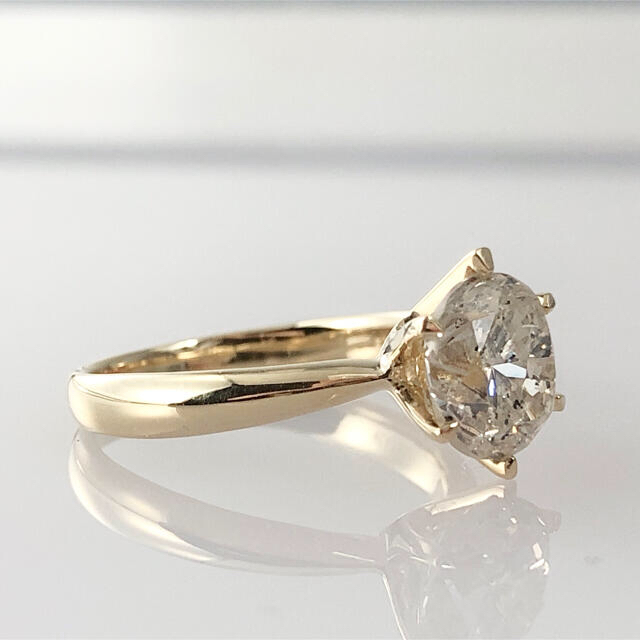 キラキラshop 天然大粒ダイヤ　2.2ct リング k18 豪華　ギラギラ レディースのアクセサリー(リング(指輪))の商品写真