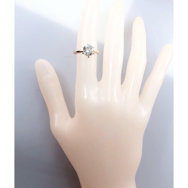 キラキラshop 天然大粒ダイヤ　2.2ct リング k18 豪華　ギラギラ レディースのアクセサリー(リング(指輪))の商品写真