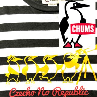 チャムス(CHUMS)のCHUMS チャムス ブービーバード Tシャツ ブラックホワイト ボーダー L(Tシャツ/カットソー(半袖/袖なし))