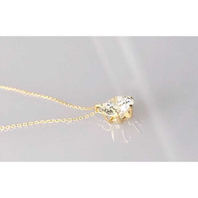 キラキラshop プチネックレス 天然ダイヤ 0.7ct 大粒 ギラギラ k18