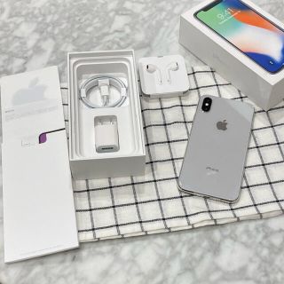 アイフォーン(iPhone)のiphonex 本体64GB シルバー リフレッシュ品 バッテリー100%(スマートフォン本体)