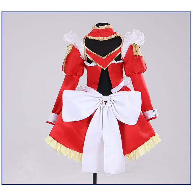 Fate/EXTRA Last ネロコスプレ赤セイバーメイド服 ウィッグ付き