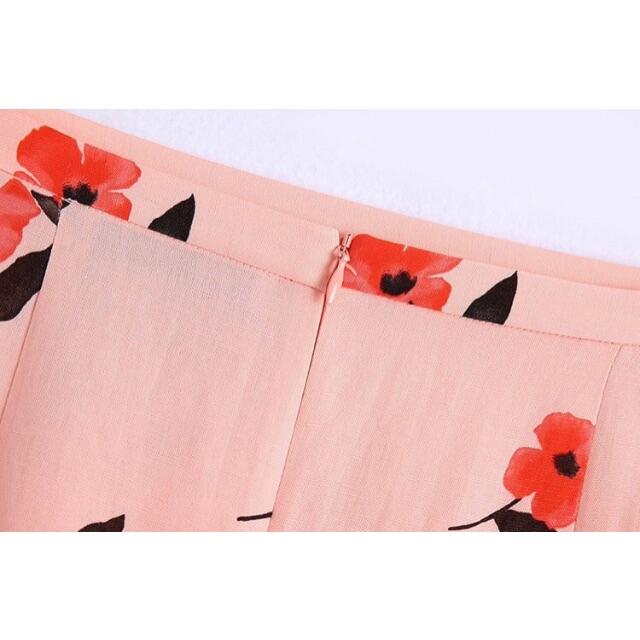 ZARA(ザラ)の🍀5月新作🎏4213◆pink ピンク 花柄 タイトスカート レディースのスカート(ひざ丈スカート)の商品写真