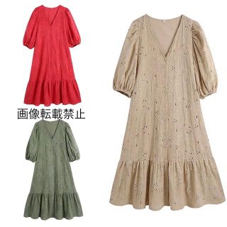 ザラ(ZARA)の🍀5月新作🎏4216◆3color レース ワンピース(ひざ丈ワンピース)