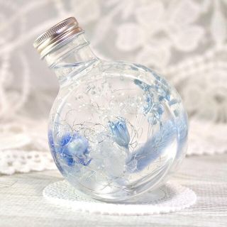 ハーバリウム ロイヤルブルー インテリア 花 プレゼント プリザーブドフラワー(その他)