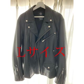 ジーユー(GU)のGU×UNDERCOVER フェイクレザージャケット　ライダース　Lサイズ(レザージャケット)