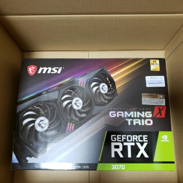 スマホ/家電/カメラ新品未開封 MSI GeForce RTX 3070 GAMING X TRIO