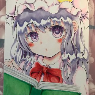 手描きイラスト　東方　パチュリー(アート/写真)