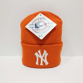 ニューエラー(NEW ERA)の90s NY ヤンキース ビーニー CAP ビーニー ニット帽 MLB USA製(ニット帽/ビーニー)