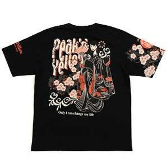 ﾋﾟｰｸﾄﾞｲｴﾛｰ/Tｼｬﾂ/ﾌﾞﾗｯｸ/PYT-224/ｴﾌ商会/ｶﾐﾅﾘ