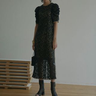 アメリヴィンテージ(Ameri VINTAGE)の【an様専用】AMERI SHINE COATING LACE DRESS(ロングドレス)