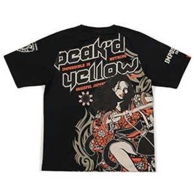 PEAK'D YELLOW(ピークドイエロー)のﾋﾟｰｸﾄﾞｲｴﾛｰ/Tｼｬﾂ/ﾌﾞﾗｯｸ/PYT-225/ﾃｯﾄﾞﾏﾝ メンズのトップス(Tシャツ/カットソー(半袖/袖なし))の商品写真