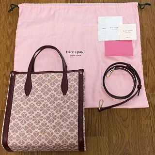 ケイトスペードニューヨーク(kate spade new york)のkatespade ケイトスペード スペードフラワー トートバッグ 美品(トートバッグ)