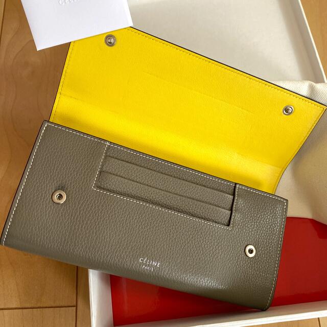 celine(セリーヌ)のCELINE セリーヌ 長財布 財布 バイカラー ベージュ グレージュ レディースのファッション小物(財布)の商品写真