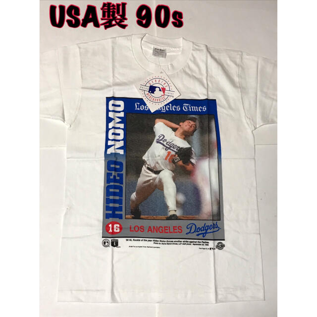 野茂英雄 NOMO Tシャツ USA製 90s ドジャース Dodgers の通販 by