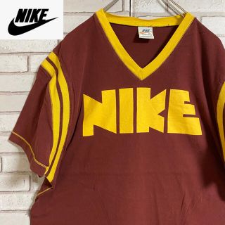 ナイキ(NIKE)の90s 古着 ナイキ プリント 80sタグ スウォッシュロゴ ビッグシルエット(Tシャツ/カットソー(半袖/袖なし))