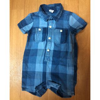 ベビーギャップ(babyGAP)のベビーギャップ　ロンパース　デニム　80 (ロンパース)