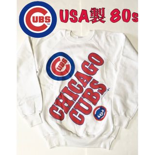 ヘインズ(Hanes)のCUBS カブス スウェット トレーナー Hanes ヘインズ USA製 80s(スウェット)