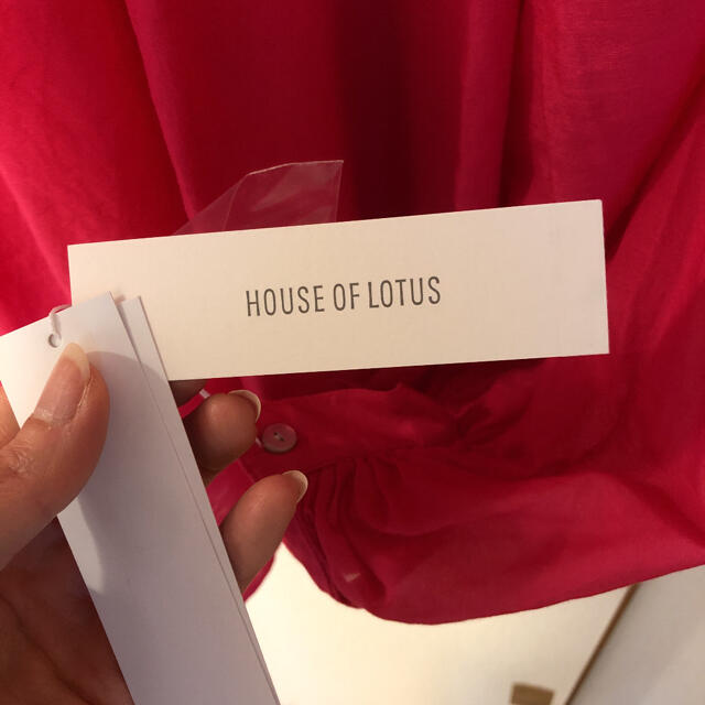 HOUSE OF LOTUS コットンシルクローンピースダイブラウス　ピンク