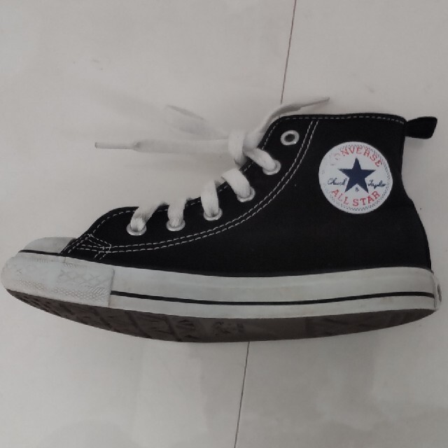 CONVERSE(コンバース)のコンバース　ハイカット黒　20.0 キッズ/ベビー/マタニティのキッズ靴/シューズ(15cm~)(スニーカー)の商品写真