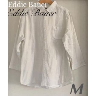 エディーバウアー(Eddie Bauer)のEddie Bauer 綿１００%7分丈ガーゼ素材シャツ 美品(シャツ)