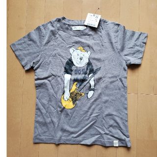 ザラキッズ(ZARA KIDS)の【週末お値下げ】【新品タグ付き】ZARAKids　グレー熊さんTシャツです♪(Tシャツ/カットソー)