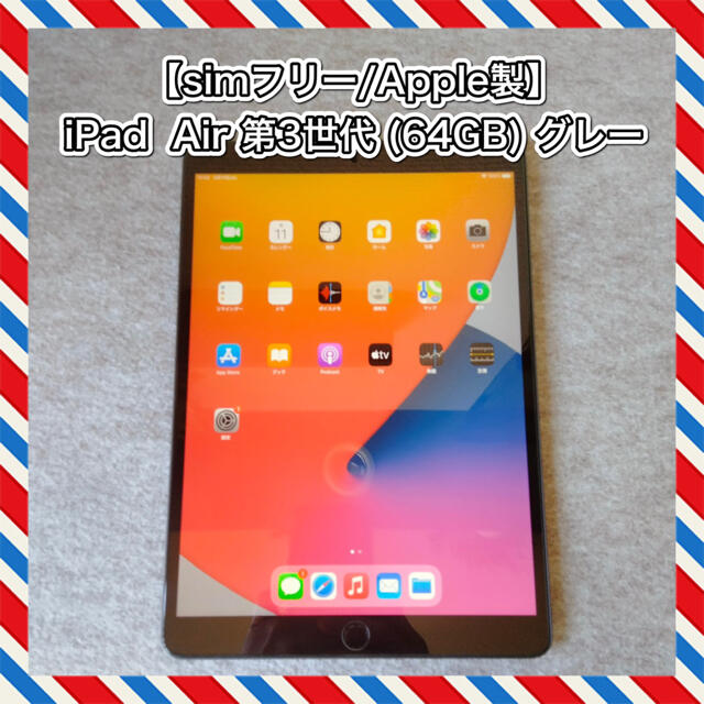 【国内版シムフリー】iPad Air 第3世代 (64GB) スペースグレー