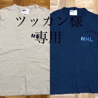 マーガレットハウエル(MARGARET HOWELL)のMHL.ポケットTシャツ / ネイビー(Tシャツ/カットソー(半袖/袖なし))