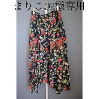 ドレスレイブ(DRESSLAVE)のDRESSLAVE  レトロフラワーアシメトリースカート(ひざ丈スカート)