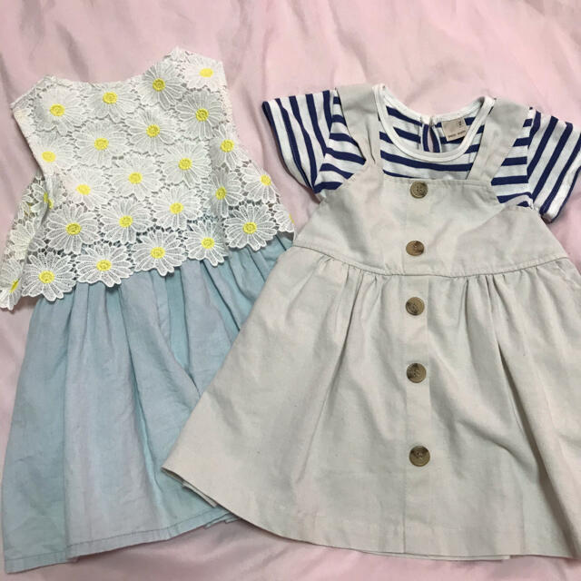 petit main(プティマイン)のpetit main 90サイズ　2点セット キッズ/ベビー/マタニティのキッズ服女の子用(90cm~)(ワンピース)の商品写真