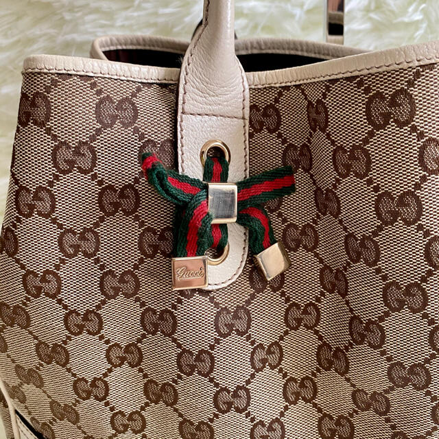 Gucci(グッチ)の【高級】グッチ プリンシー GG シェリーライン トート シェリーリボン ハンド レディースのバッグ(トートバッグ)の商品写真