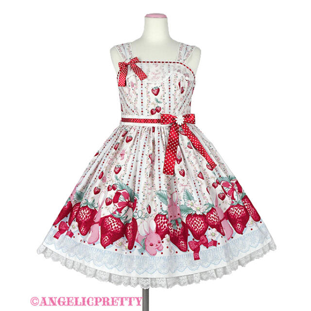 ひざ丈ワンピースAngelic Pretty Little Bunny Strawberry