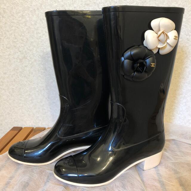 CHANEL レインブーツ37 CHANEL レインブーツ37