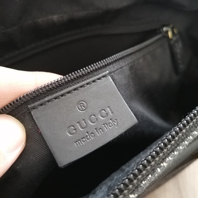 Gucci(グッチ)のグッチ　ハンドバッグ　レザー　GG柄 レディースのバッグ(ハンドバッグ)の商品写真