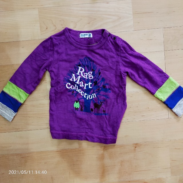 RAG MART(ラグマート)のRAGMART　95 紫ロンT キッズ/ベビー/マタニティのキッズ服女の子用(90cm~)(Tシャツ/カットソー)の商品写真