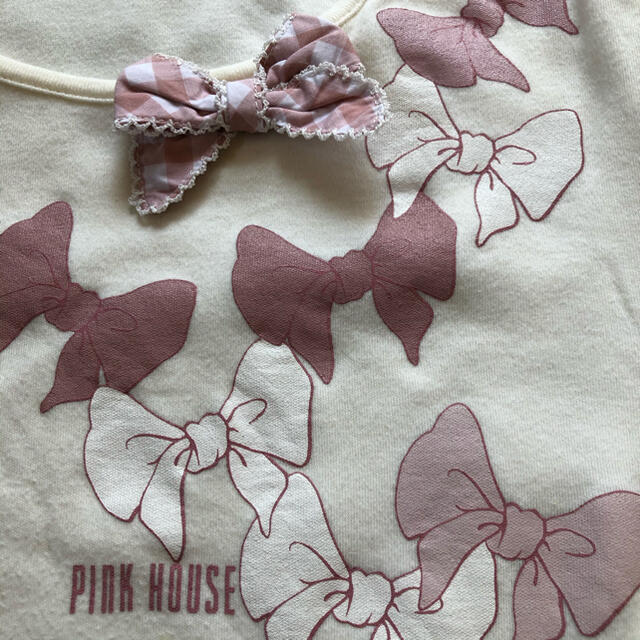 PINK HOUSE(ピンクハウス)の❤️ピンクハウス ❤️リボン付き❤️カットソー❤️ レディースのトップス(Tシャツ(半袖/袖なし))の商品写真