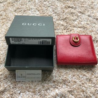 グッチ(Gucci)の☆イチゴ☆さん専用 GUCCIがま口 レッドオールド(財布)