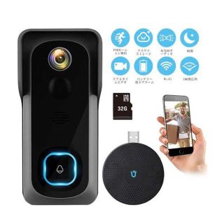 ドアベル　ワイヤレス ドアホン インターホン カメラ付き Wi-Fi スマホ通知(その他)