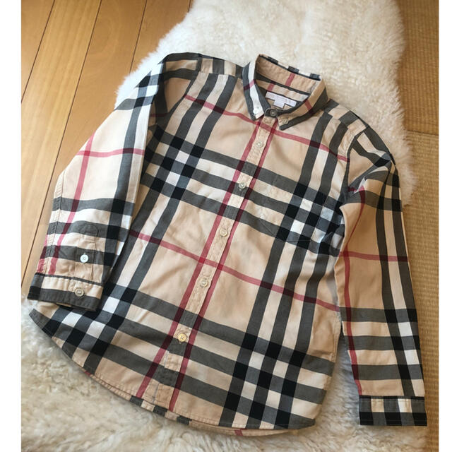 BURBERRY(バーバリー)の美品本物バーバリーBurberry上質コットンチェック柄長袖シャツ♫専用品 キッズ/ベビー/マタニティのキッズ服女の子用(90cm~)(Tシャツ/カットソー)の商品写真