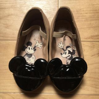 ザラキッズ(ZARA KIDS)の値下げ ZARA baby 靴 ミッキー ミニー ディズニー ベージュ 13cm(その他)