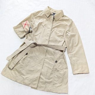 バーバリー(BURBERRY) ベージュ スプリングコート(レディース)の通販 購入特価商品 Lサイズレインコート 30バーバリーロンドン◆ロングコートスプリングコート撥水 その他