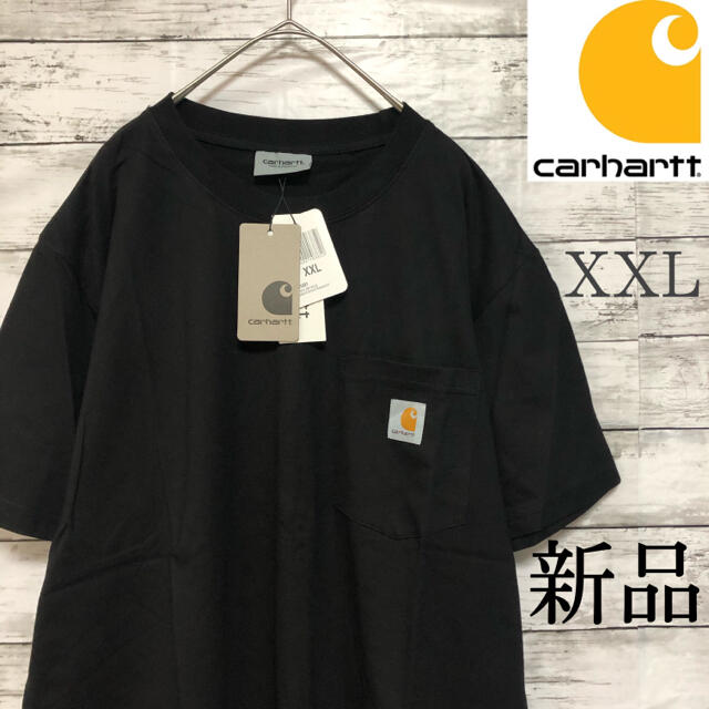 carhartt(カーハート)の【新品】【XXL】即完売品希少サイズ カーハート Tシャツ ブラック 黒 半袖 メンズのトップス(Tシャツ/カットソー(半袖/袖なし))の商品写真