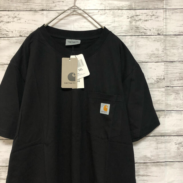 carhartt(カーハート)の【新品】【XXL】即完売品希少サイズ カーハート Tシャツ ブラック 黒 半袖 メンズのトップス(Tシャツ/カットソー(半袖/袖なし))の商品写真