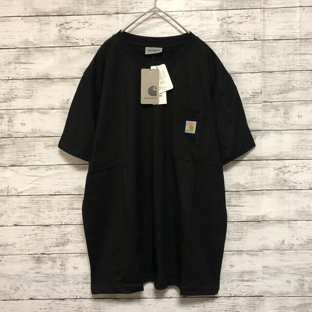 carhartt(カーハート)の【新品】【XXL】即完売品希少サイズ カーハート Tシャツ ブラック 黒 半袖 メンズのトップス(Tシャツ/カットソー(半袖/袖なし))の商品写真