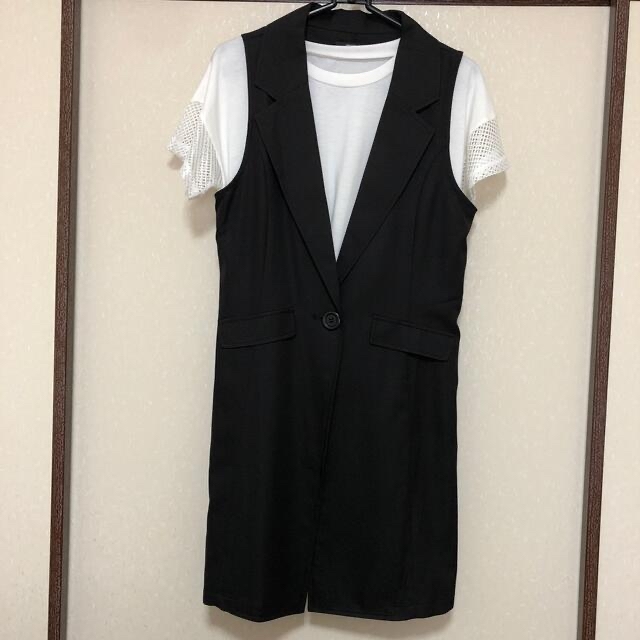 RyuRyu(リュリュ)のミディ丈ジレ レディースのトップス(Tシャツ(半袖/袖なし))の商品写真