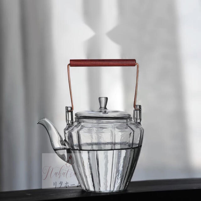 ガラスティーポット 耐熱ガラス茶こし　急須　やかんキッチン/食器
